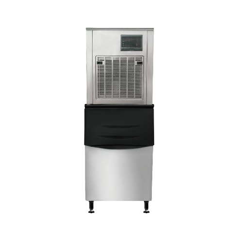 Máquina para fabricar hielo comercial refrigerada por aire tipo Modular granular de 250-450 KG/24H con depósito de almacenamiento