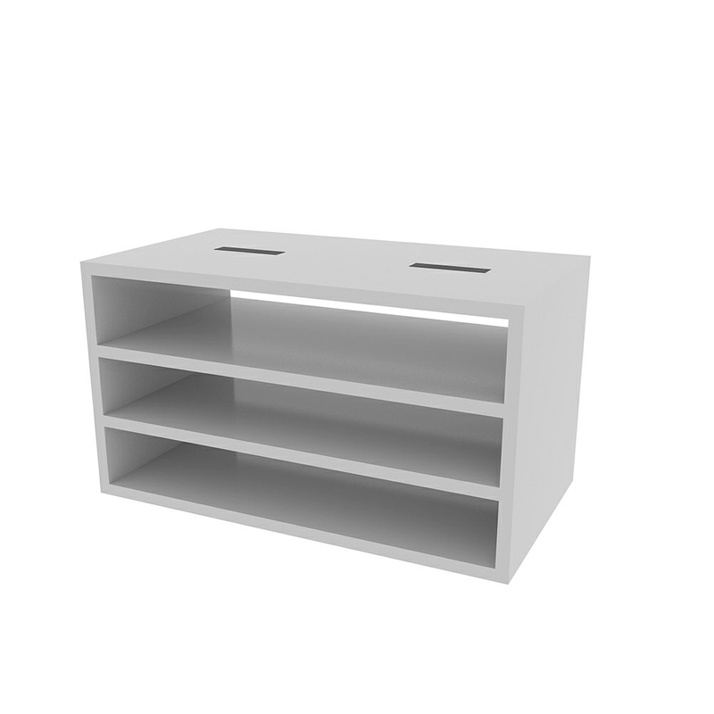 Mesa de exhibición con caja de luz