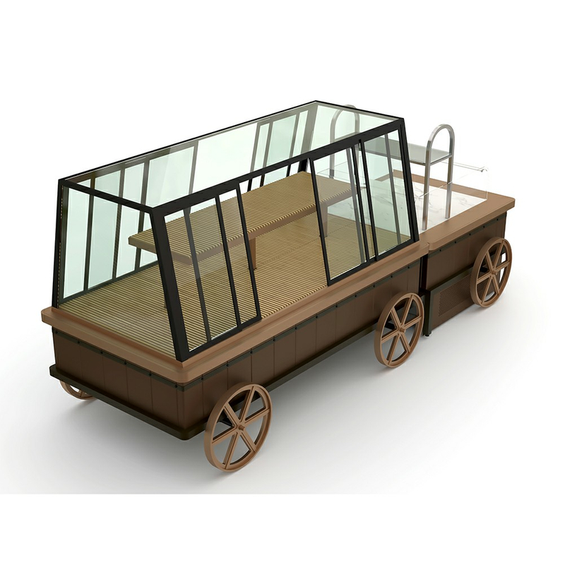 Carro de exhibición de pan