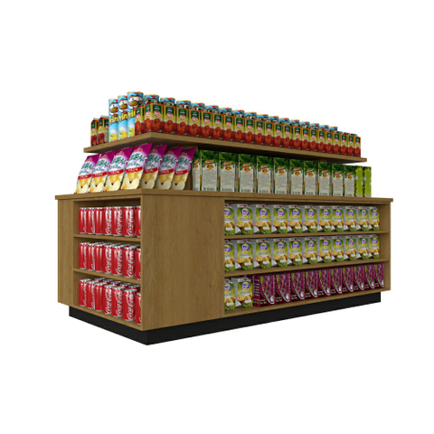 Estante de exhibición para refrigerios