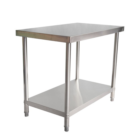 Mesa comercial de acero inoxidable