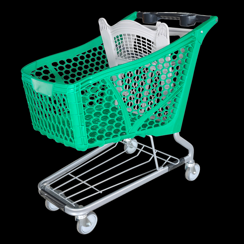 Septiembre de 2018 NUEVO carrito de compras de plástico 180L