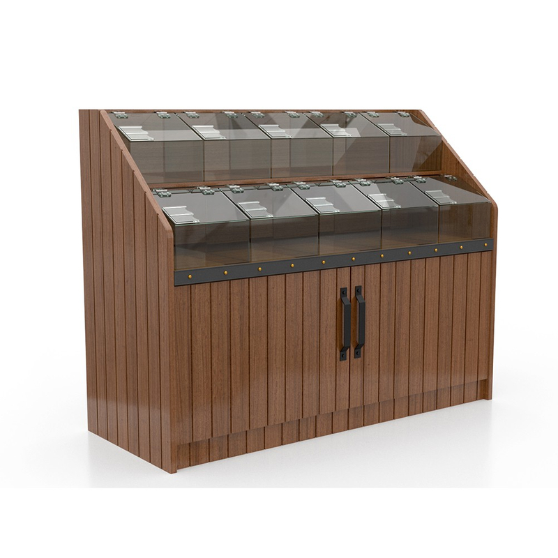 Expositor de madera para snacks