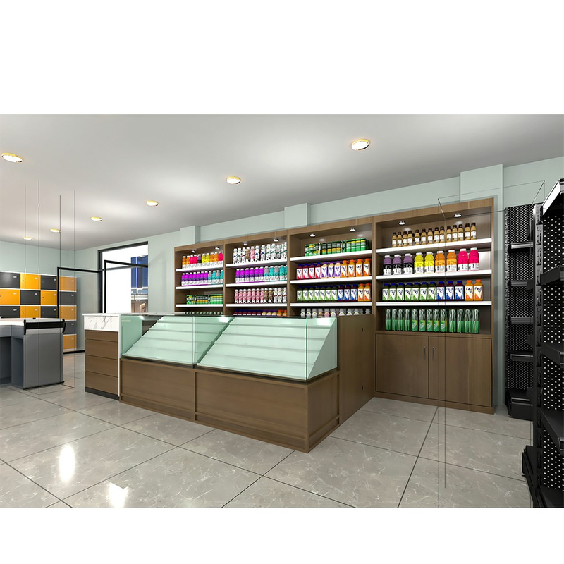 Mostrador de servicio en tienda de conveniencia