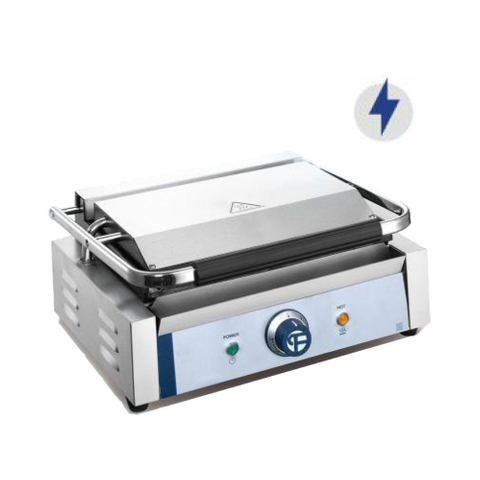 Parrilla Panini acanalada de hierro eléctrica comercial
