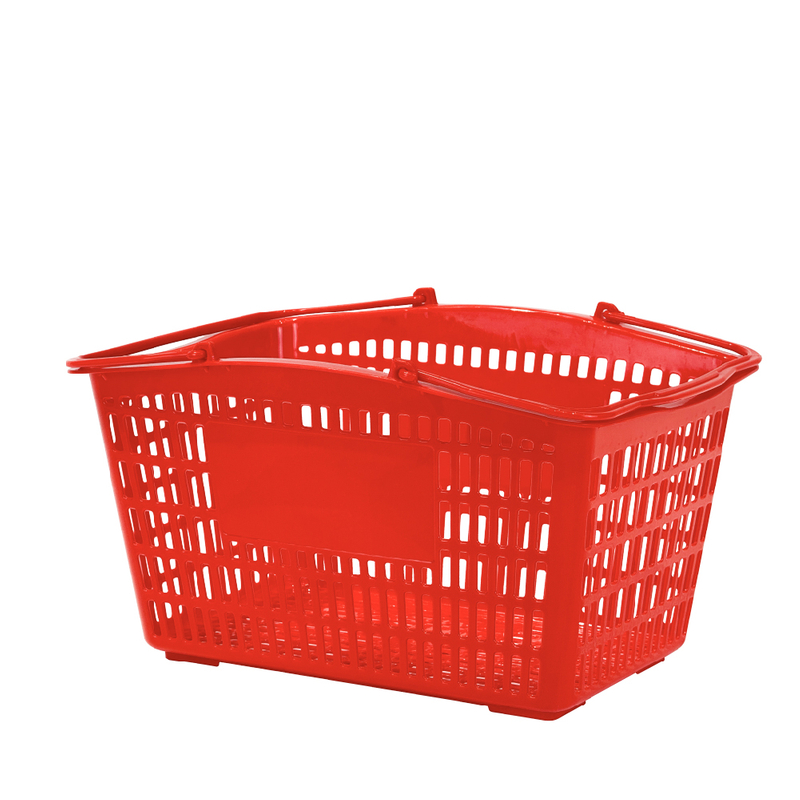 Cesta de compras de plástico de 26 litros para supermercado
