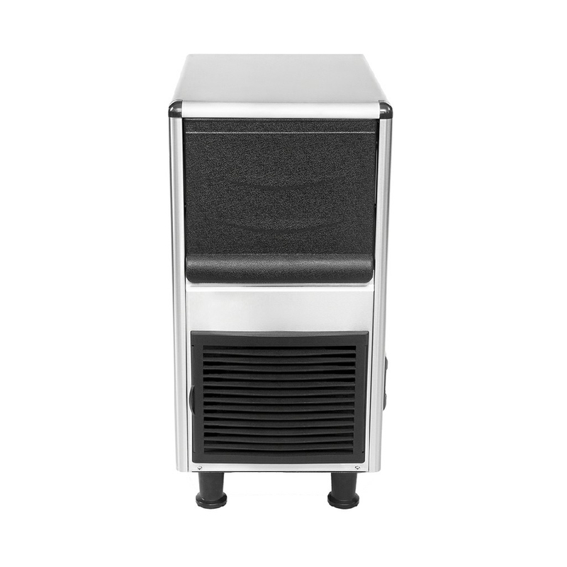 Máquina para hacer hielo comercial refrigerada por aire independiente tipo bala de 25-35 KG/24H con depósito de almacenamiento