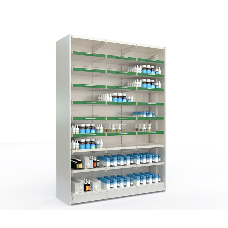 Estante de medicamentos de farmacia para farmacias