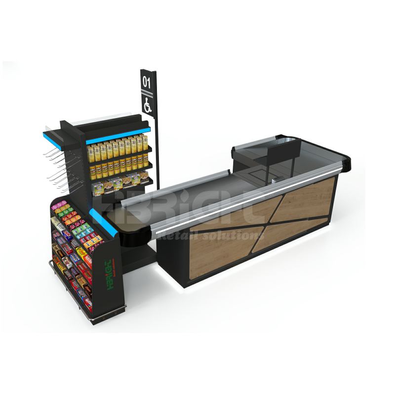 Mostrador de caja con luz LED