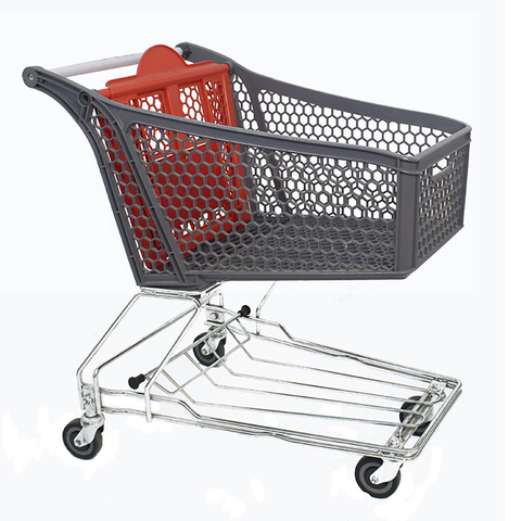 Carro de compras de plástico estándar 100L