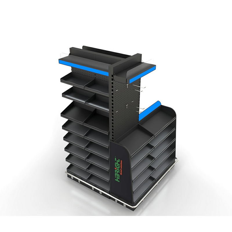 Mostrador de caja con estante de exhibición