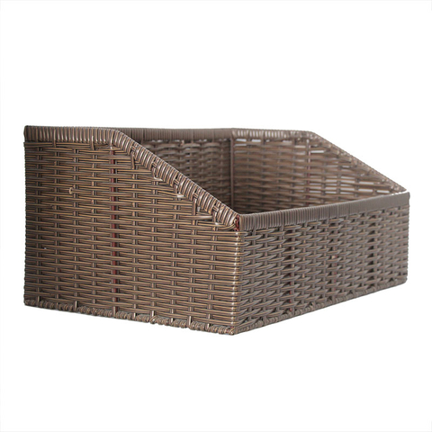 Cesta de ratán de plástico trapezoidal