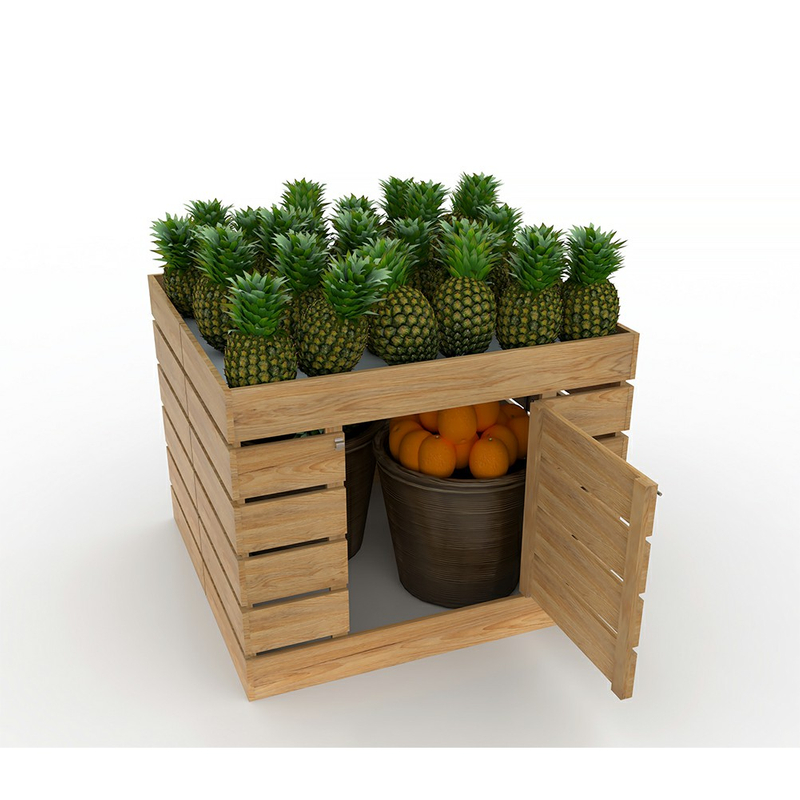 Contenedor de huerto plegable para exhibición de frutas y verduras
