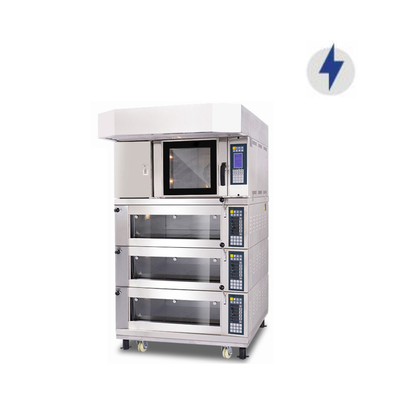 Horno eléctrico comercial de piso con horno de covección