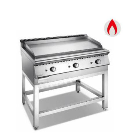 Plancha de gas comercial con soporte