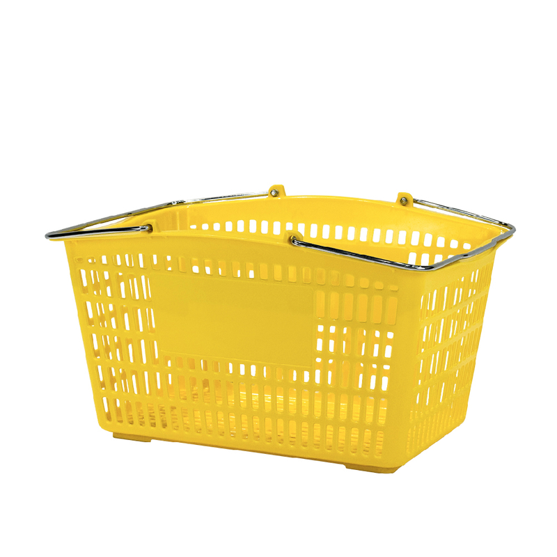 Cesta de compras de plástico de 26 litros para supermercado