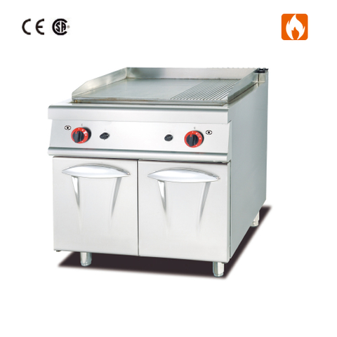 Plancha de gas con gabinete (ranurada 1/3)