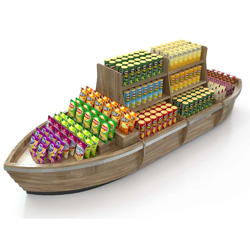 Mesa de promoción de MDF con forma de barco