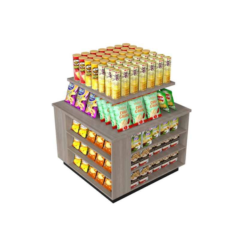 Estante de exhibición para refrigerios