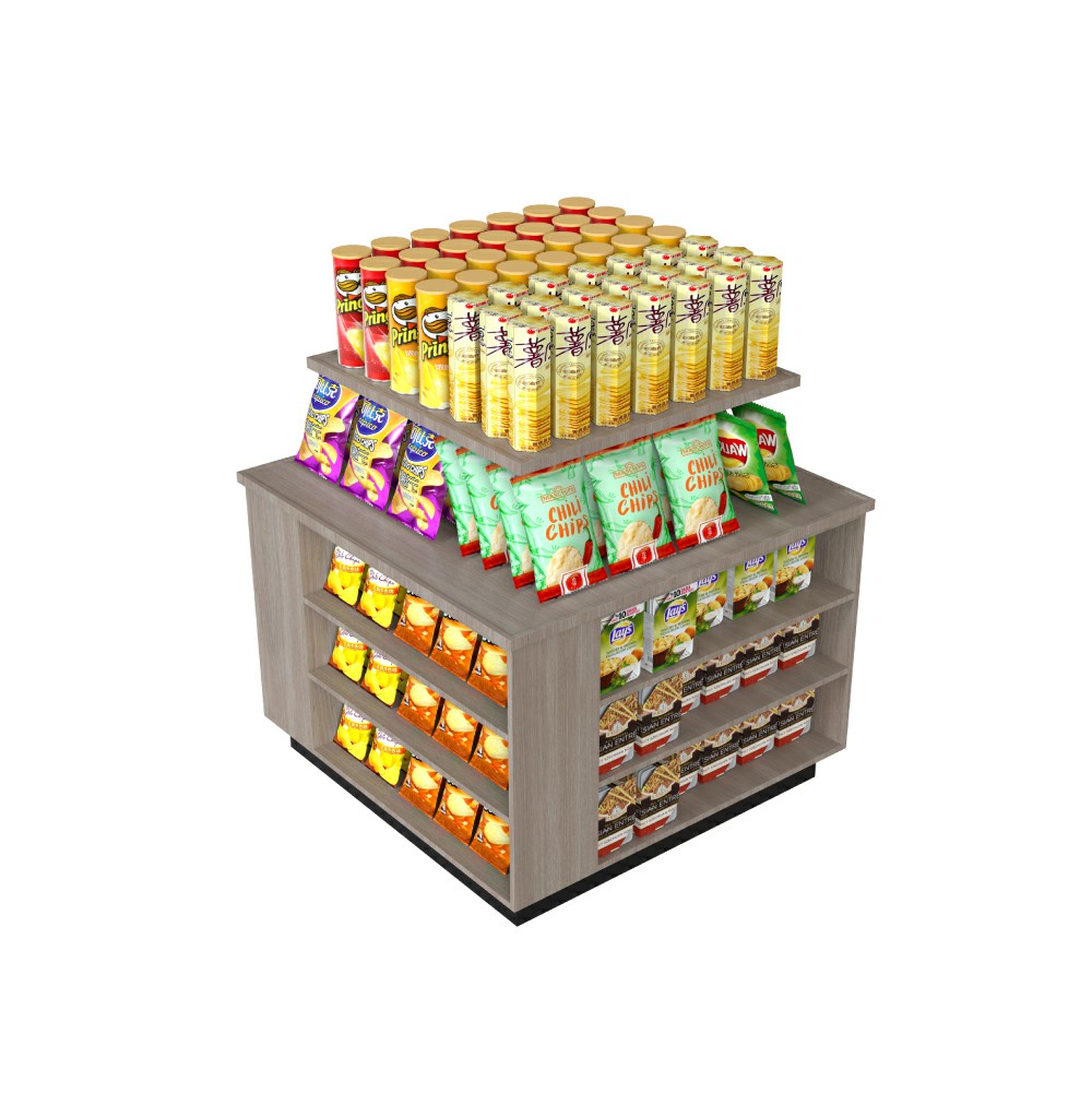 Estante de exhibición para refrigerios