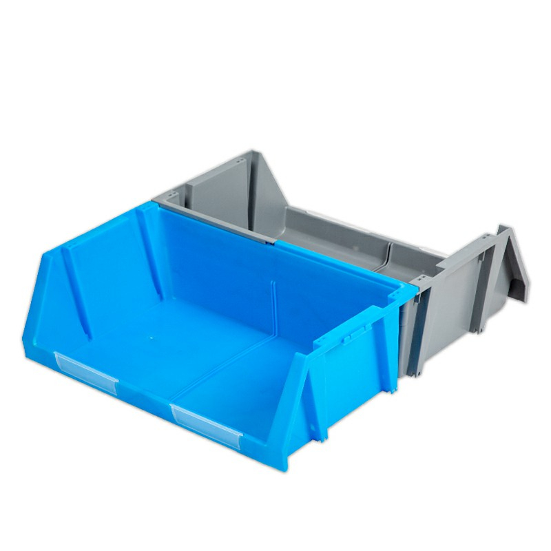 Caja plástica apilable y encajable de la promoción del compartimiento de almacenamiento de Warehouse