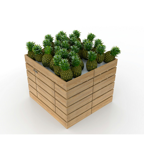 Contenedor de huerto plegable para exhibición de frutas y verduras