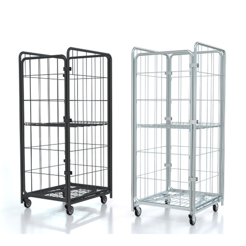 Contenedor rodante logístico plegable