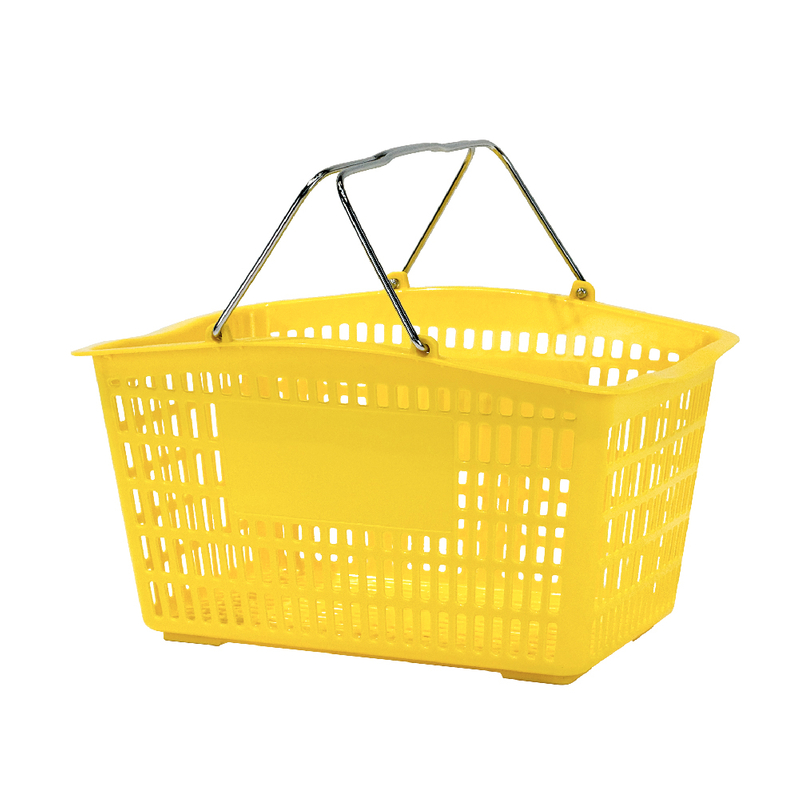Cesta de compras de plástico de 26 litros para supermercado