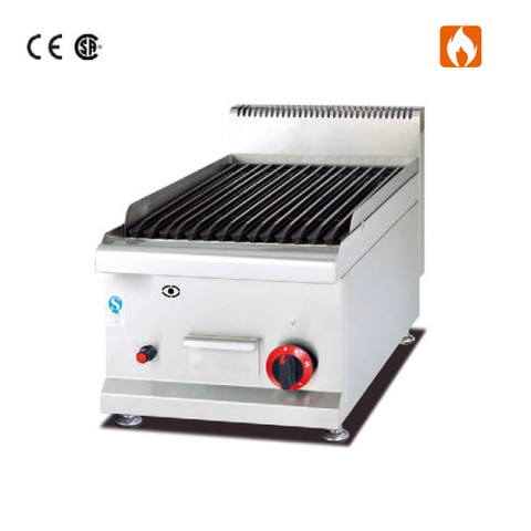 Parrilla de roca de lava a gas con encimera de 400x650x480 mm