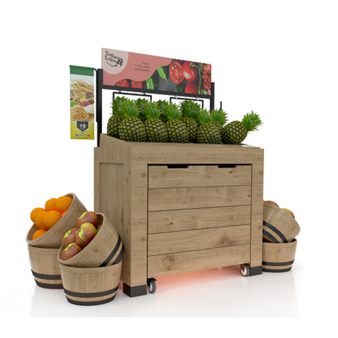 Soporte de exhibición de productos de madera