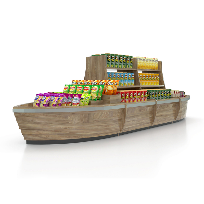 Mesa de promoción de MDF con forma de barco