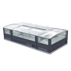 Congelador enchufable de la isla del supermercado del congelador de la isla de la puerta de cristal 300L/450L/575L/≤-18℃