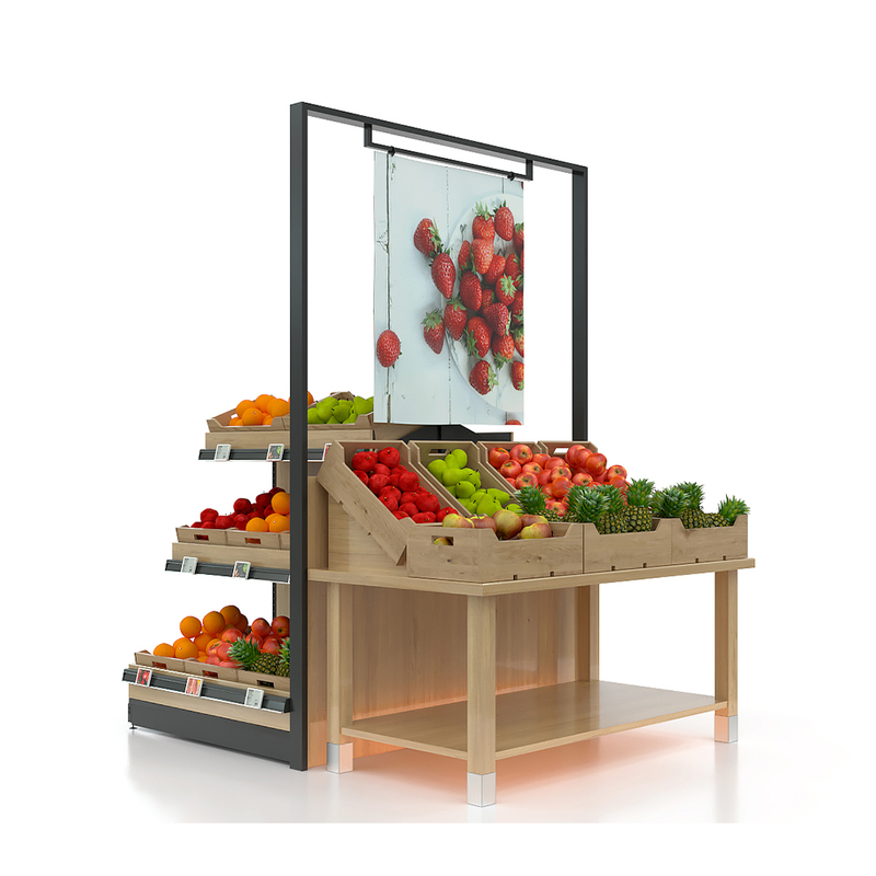 Soporte de exhibición de productos para granja