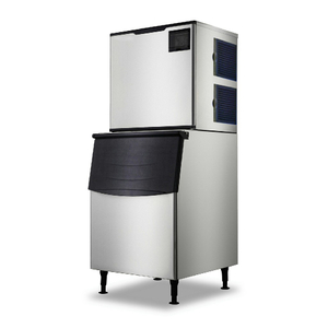 Máquina para hacer hielo comercial refrigerada por aire, tipo Modular, tipo cubo, 455 KG/24H, con depósito de almacenamiento