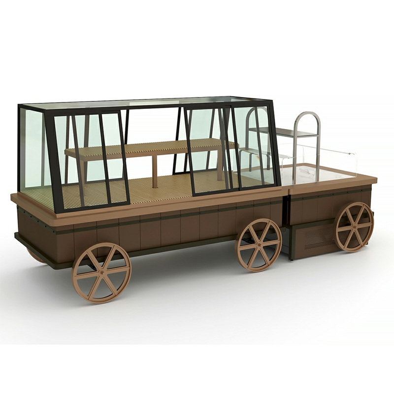 Carro de exhibición de pan