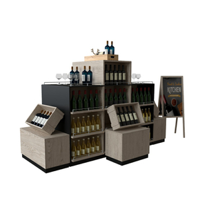 Estante de exhibición de vino para tienda