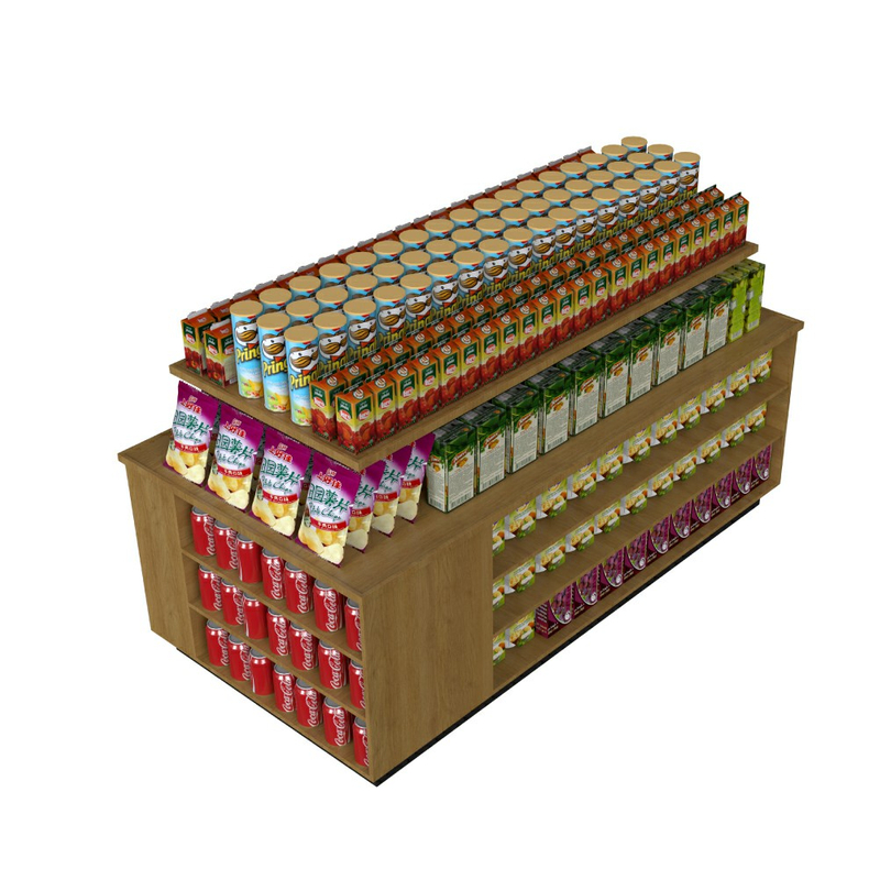 Estante de exhibición para refrigerios