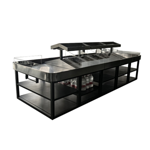 Soporte de exhibición de metal para tienda de productos agrícolas