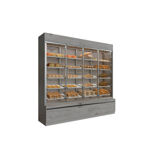 Vitrina de madera para panadería
