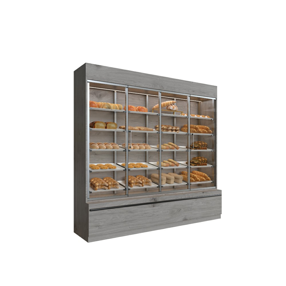 Vitrina de madera para panadería