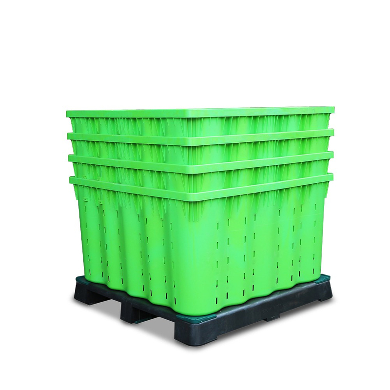 Caja de paletas de plástico apilable