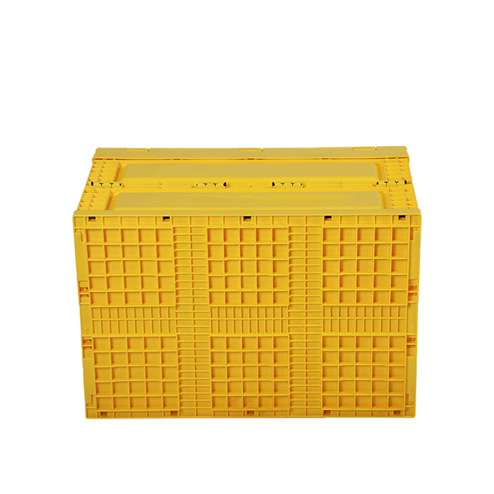 Caja de almacenamiento de plástico plegable que ahorra espacio con tapa