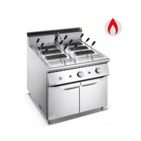Cocedor de pasta a gas con mueble