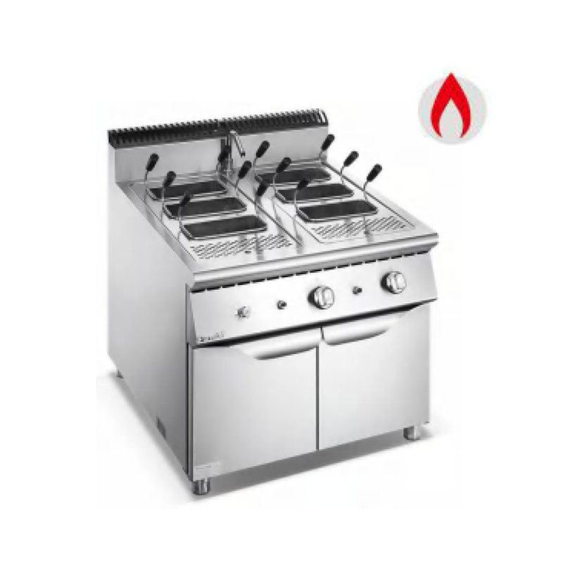 Cocedor de pasta a gas con mueble