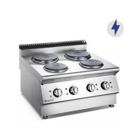 Cocina eléctrica con encimera y placa caliente