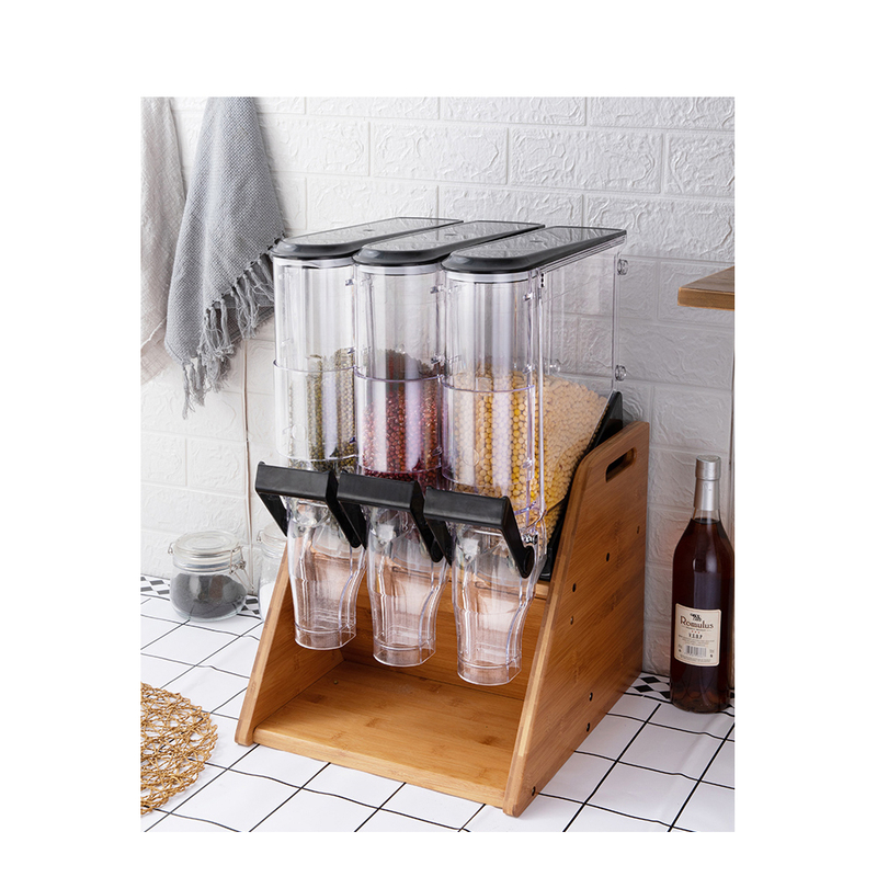 Dispensador de contenedor por gravedad para alimentos secos a granel comercial