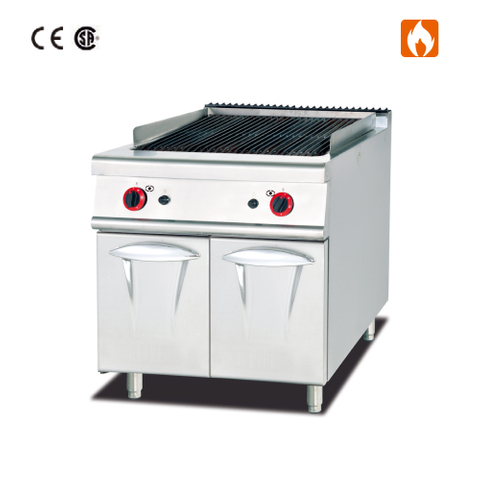 Parrilla de roca de lava a gas de 800x900x940 mm con gabinete