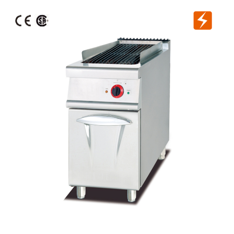 Parrilla eléctrica de roca de lava de 400x900x940 mm con gabinete