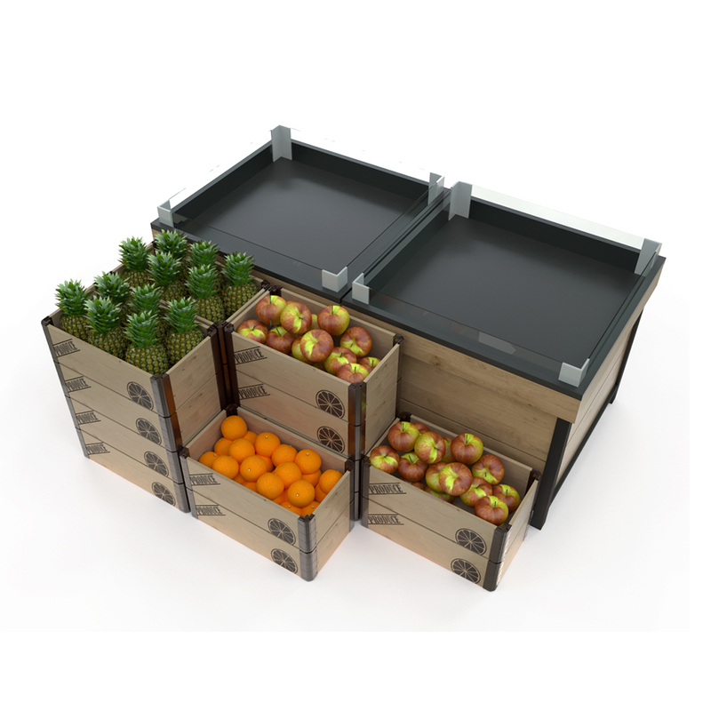 Caja plegable con estampado de madera