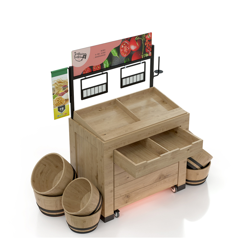 Soporte de exhibición de productos de madera